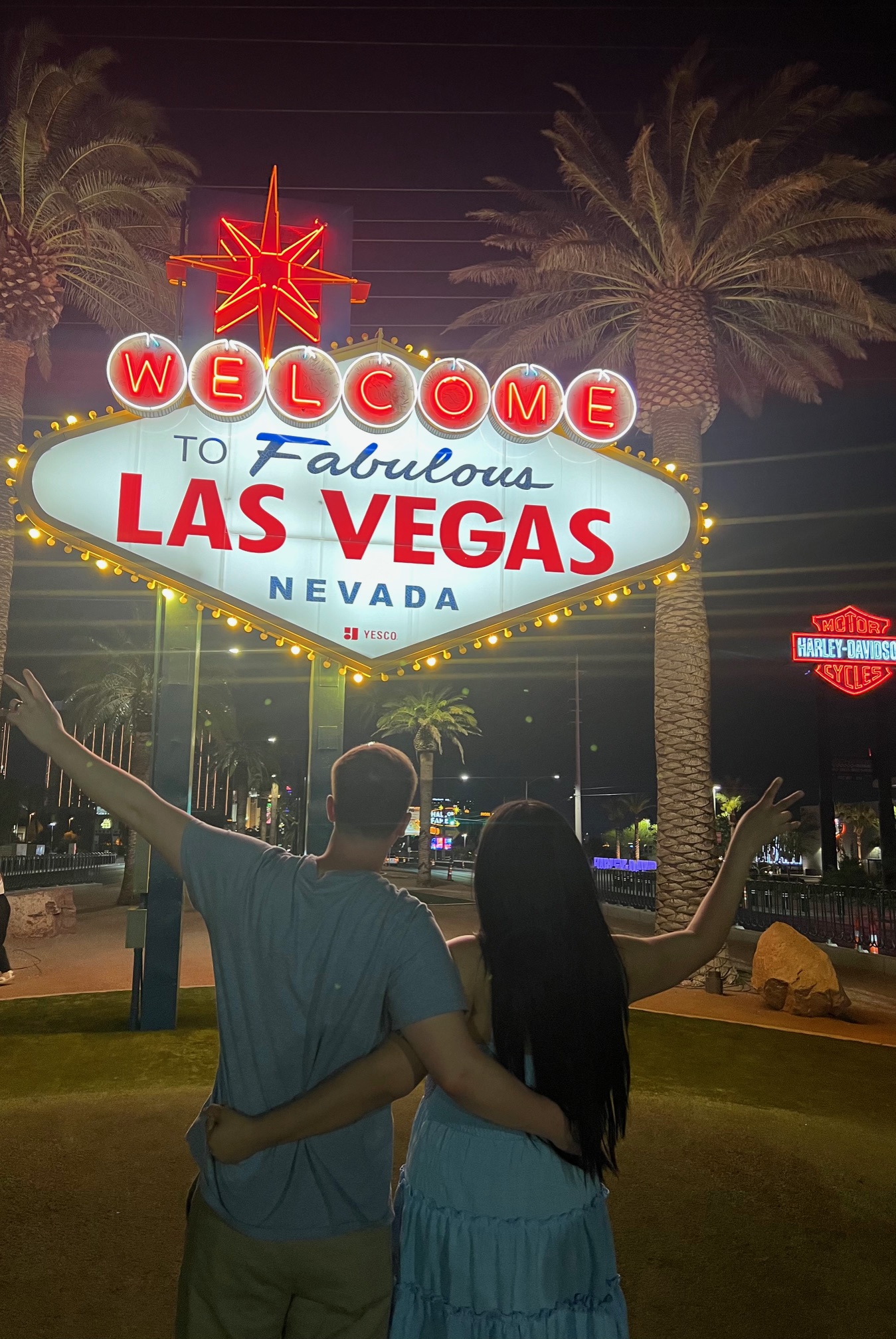 Me and my wife at the Welcome to Las Vegas sign